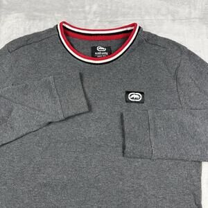 Ecko Unltd Y2K T-Shirt Mens L Thermal Waffle Long Sleeve Embroidered Logo Skater